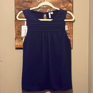 Elle, Blue Sleeveless Blouse